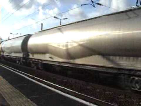 66104 passes wigan with a cement train