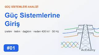 Güç Sistemleri Analizi #01 | Güç Sistemlerine Giriş: Neden 400 kV? Üretim, İleti