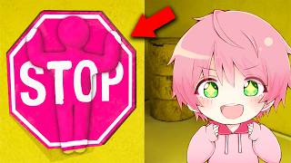 ピンク色だけ自分に塗ってかくれんぼするゲームで最強のバレない場所に隠れたら..