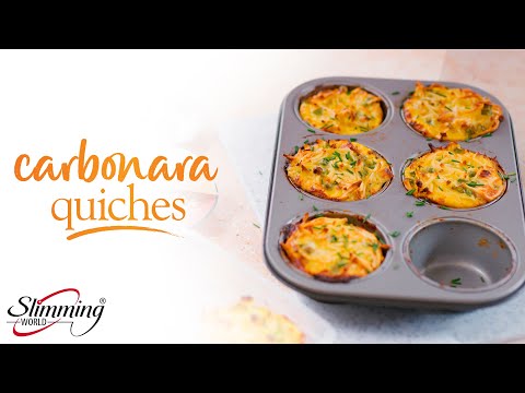 Slimming World Carbonara Quiches 🍝🧀🍝 - full recipe and Syn details in the description below