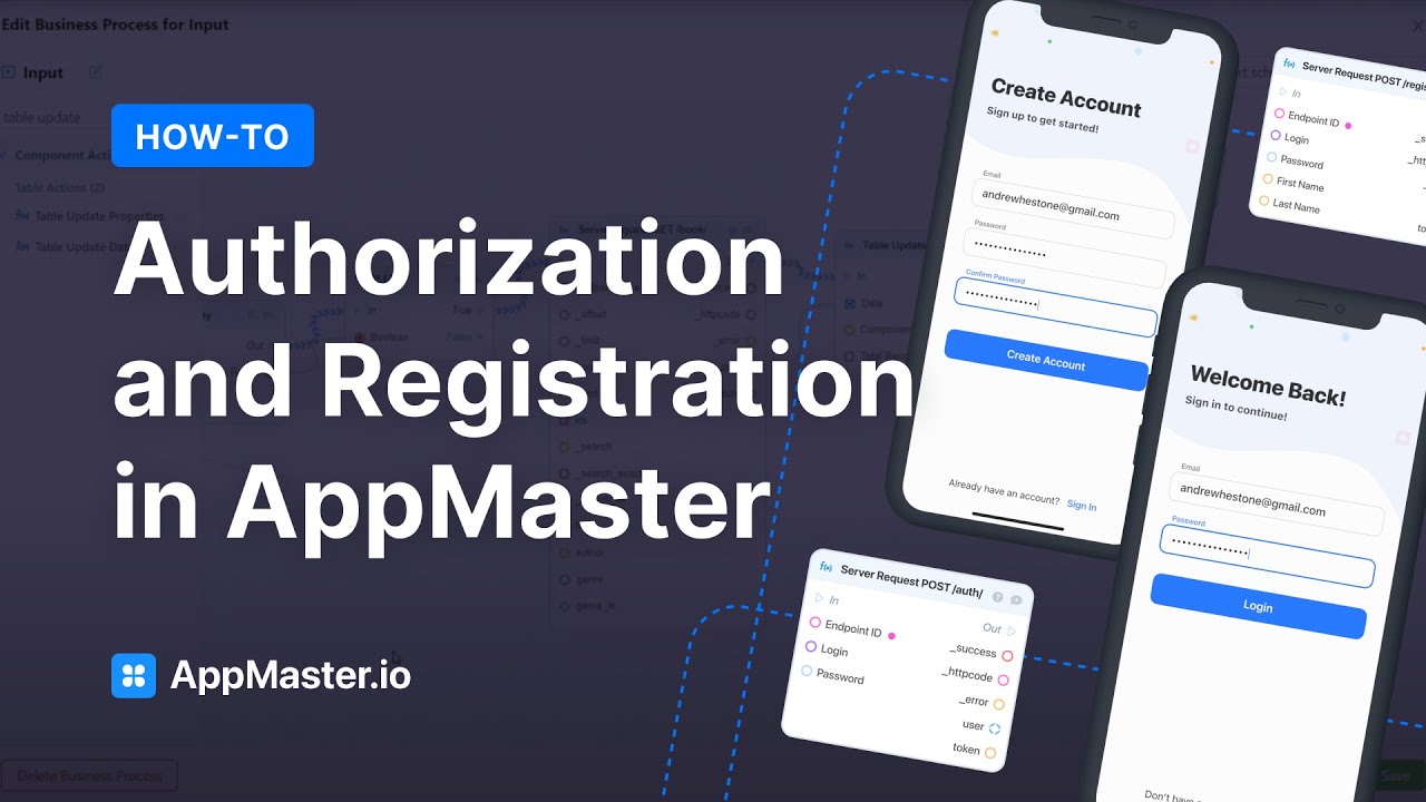 User Authorization and Registration in AppMaster