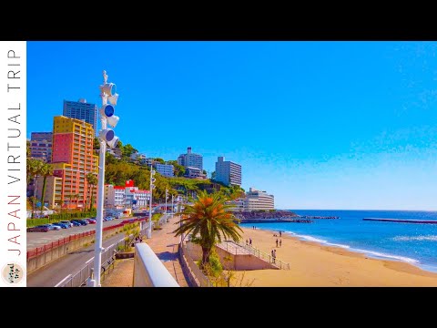 4K Japan Walk - Kinomiya Shrine |  Walking Tour in Atami, Shizuoka 熱海温泉街から來宮神社へ