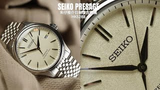 SEIKO PRESAGE 《日本製造🇯🇵米白色-絲綢感錶盤6R55⌚72小時動力機械機芯 ✨ 拱型藍寶石錶面100m🌊》快閃優惠😱HK5288 TEL9669 9429💢