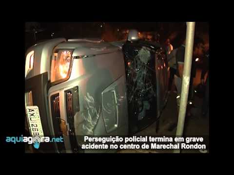 Aquiagora.net - Perseguição policial termina em grave acidente no centro de Marechal Rondon