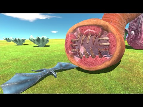 Tiny Ice Dragon VS Giant Invertebrate - Animal Revolt Battle Simulator