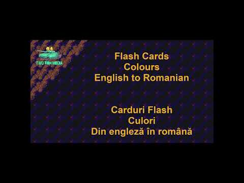 English and Romanian flashcards -Colours