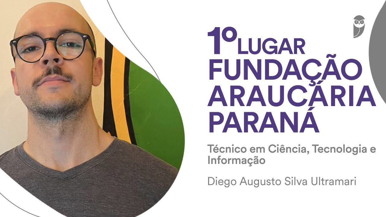 Fundação Araucária/PR: Conheça Diego Augusto, aprovado em 1° lugar para Técnico