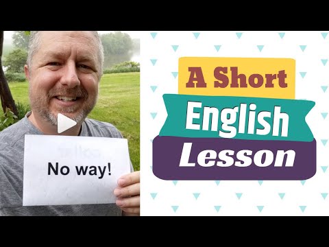 Learn the English Expression NO WAY! - A Short English Lesson with Subtitles