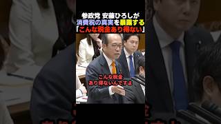 【闇を暴く】参政党 安藤ひろしが国会で消費税の真実を暴露する【参政党】