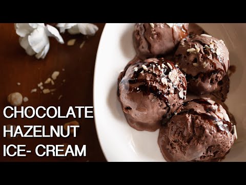 Chocolate-Hazelnut Ice-cream| Chocolate - Nutella Ice Cream Recipe| CooknJoy by Vaishali