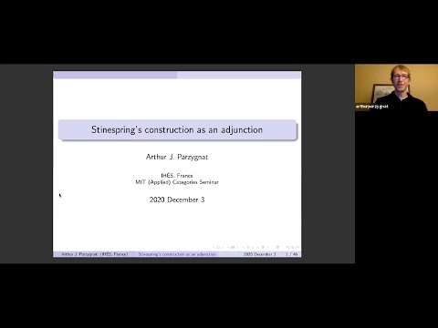Arthur Parzygnat: Stinespring's construction as an adjunction