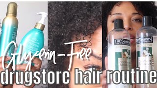FINALLY! 100% Drugstore *GLYCERIN FREE* Hair Routine + high porosity friendly