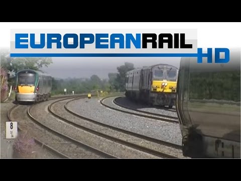 Iarnród Éireann Irish Rail Race ICR 22000 DMU & 22000 & 201 loco + mk4 set passes Stacumny Bridge