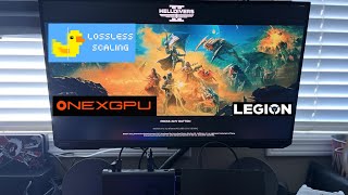 ONEXGPU Lossless Scaling on Helldivers 2 with Legion Go