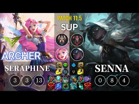 V3 Archer Seraphine vs Senna Sup - KR Patch 11.5