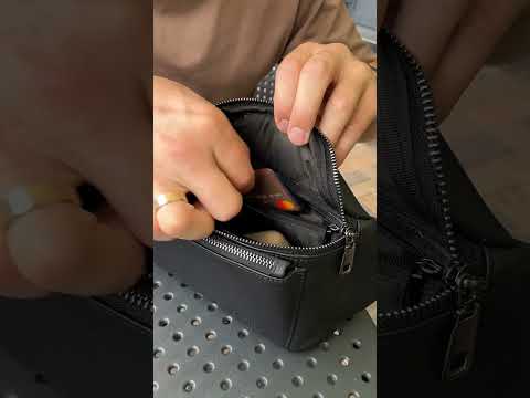 Сумка бананка для телефона стильный слинг из натуральной гладкой кожи черный - фото 1 - id-p3134029758