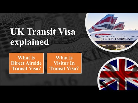 UK transit visa explained | What is UK Direct Airside Transit visa | What is Visitor In Transit Visa