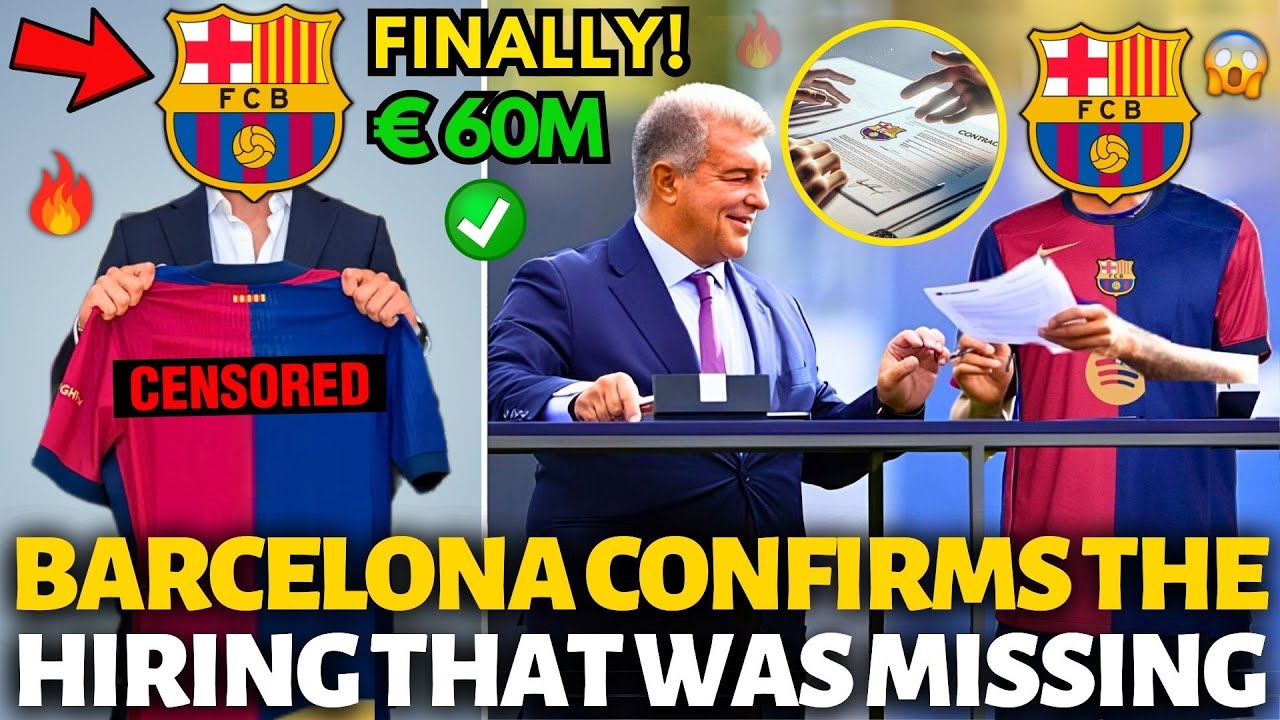 🔥OFFICIAL✅ BARCELONA CONFIRMS THE HIRING THAT WAS MISSING! CAN CELEBRATE! FINALLY! BARCELONA NEWS!