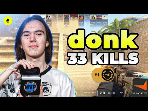 CS2 POV | donk Faceit Ranked (Mirage) with baz - Voice Comms 33-11