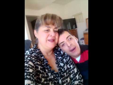 Arturo Lujan Palma & Mom, Arthur has mental disability, Rubinstein - Taybi Syndrom & try to sing.
