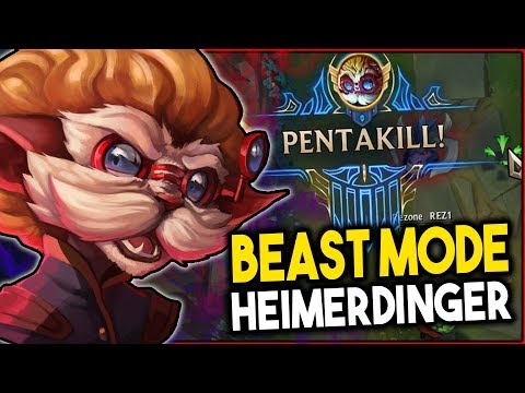 THE LEGENDARY HEIMERDINGER PENTAKILL! (BEASTMODE!!) | The Road To Challenger! - League of Legends