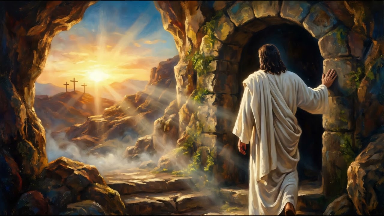 4K Easter Resurrection of Jesus Christ Oil Painting|Christian Frame TV Art  Risen Christ Screensaver