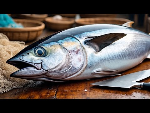 The Story of Fresh Tuna: From Fisherman to Market, cut by experts, ends up on the Dinner Table