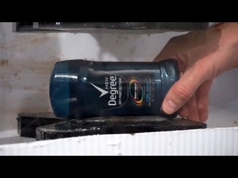 Deodorant Crushed By Hydraulic Press