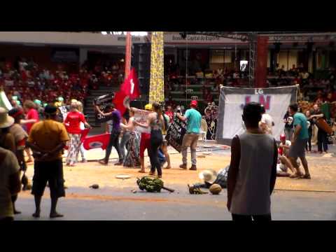 VI Congresso do MST: Mística da manhã do dia 13/02 - Não a todas as opressões. 13/02/2014