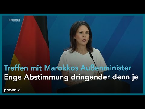 Treffen von Annalena Baerbock und Nasser Bourita (Außenminister Marokko)