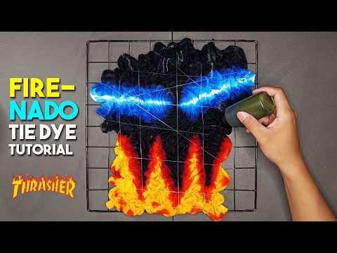 FIRENADO TIE DYE PATTERN TUTORIAL ( trasher ) #taliatkulay