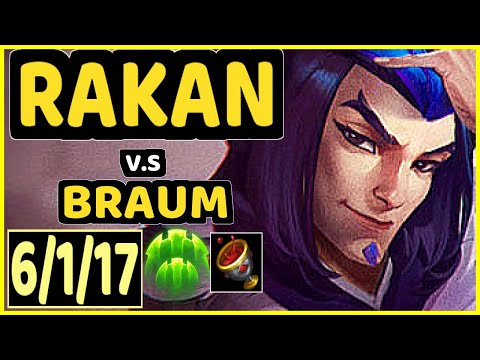 OLLEH (RAKAN) vs BRAUM - 6/1/17 KDA BOTTOM SUPPORT CHALLENGER GAMEPLAY - NA