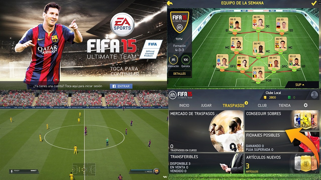 😱 ES INCREIBLE REVIVIO EL FIFA 15 MOBILE ULTIMATE TEAM, CON TODAS LAS FUNCIONES OFFLINE 🔥