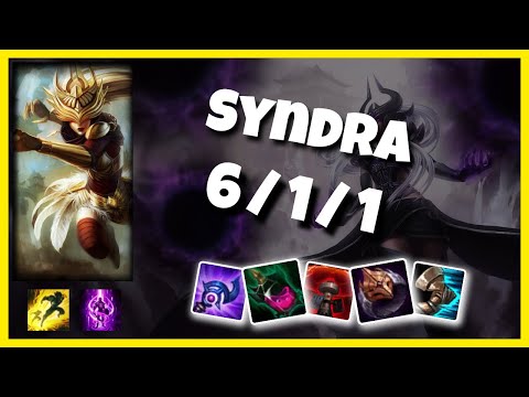 EU Challenger Syndra MID (6/1/1) vs GRAGAS Gameplay Replay - Patch 10.18