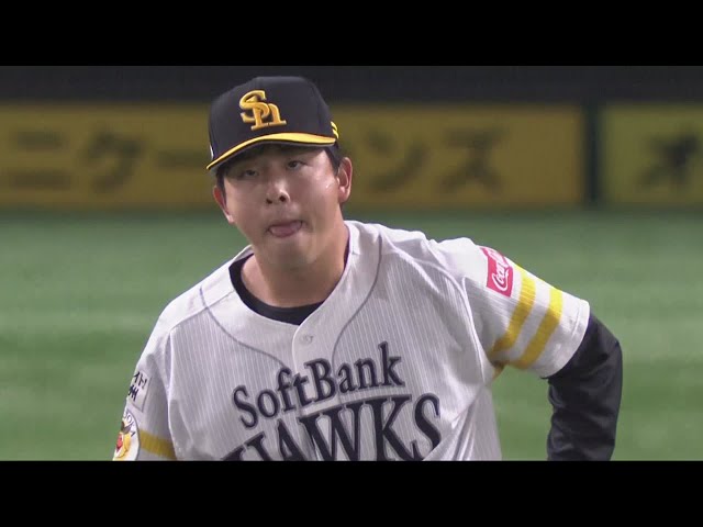 【8回表】ホークス・大関 連続三振を奪う好ピッチング!! 2021/3/3 H-D