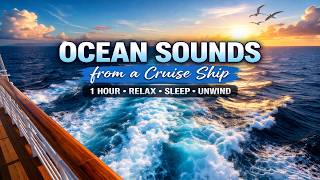 Calm Ocean Sounds from a Cruise Ship 🌊 Sleep, Study & Relax