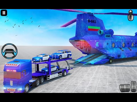 US Police Cop Car Transporter Truck 2019 | Helicopter Ride | Android Gameplay #1 | Full HD