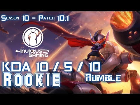 IG Rookie RUMBLE vs RYZE Mid - Patch 10.1 KR Ranked