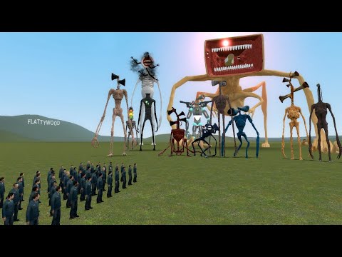SIREN HEAD FAMILY vs A LOT OF PEOPLE Mini Test in Garry's Mod GMod