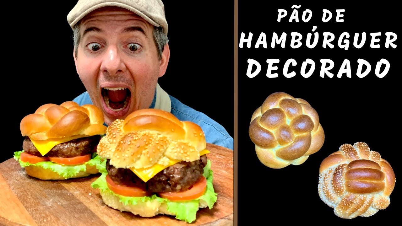 Pão de Hambúrguer Decorado !!! Diferente de tudo o que vc já viu !!! Aproveite !!!