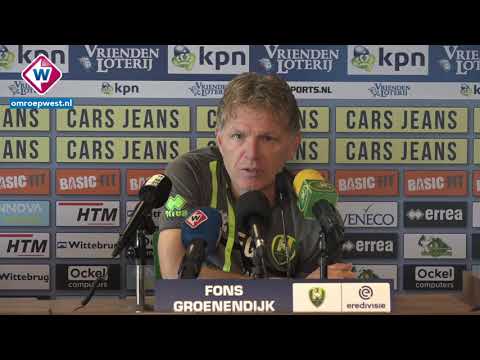 ADO Den Haag-trainer Fons Groenendijk in aanloop naar het duel tegen Ajax