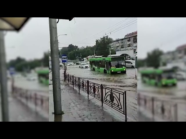 Минувшим днём на областной центр обрушился сильный ливень