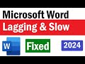 How To Fix Microsoft Word Lagging And Slow Problem Microsoft Word Lagging Microsoft Word Slow