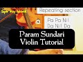 How To Play Param Sundari On Violin Super Easy Violin Tutorial Carnatic Notes A R Rahman