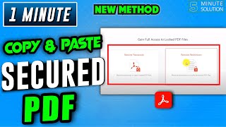 How to copy and paste from secured PDF 2024 (Unlock PDF)