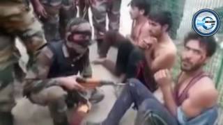 Indian Army punishing the Terrorist  Stone thrower