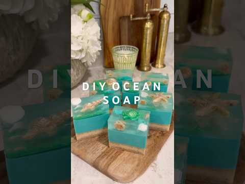 diy ocean soap 🌊🫧 #soap #soapmaking #soapcutting #asmr #asmrsounds #asmrvideo