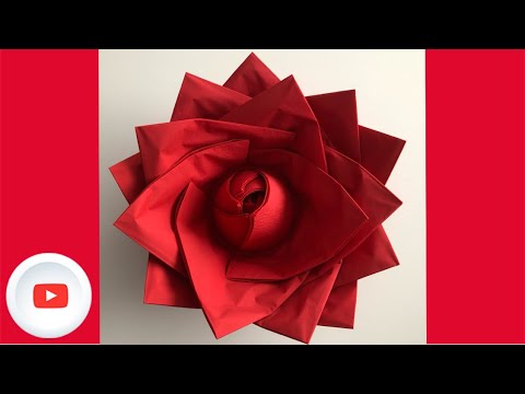 Servietten falten 🌹 Rose 🌹 Blume - einfache Tischdeko selber machen