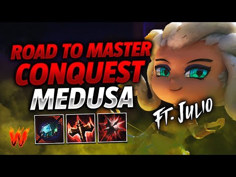 MEDUSA, THE PRESSURE IS TOO STRONG ft. Julio - Warchi - Smite Road to Master Conquest