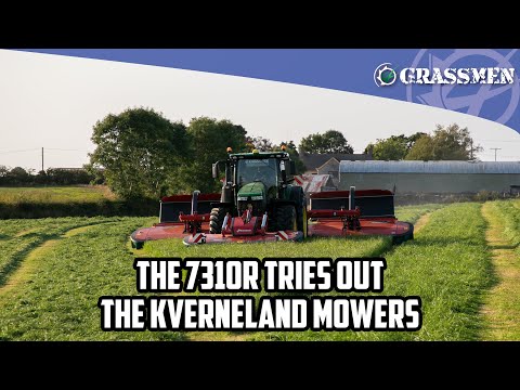 DonkeyCam - The 7310R tries out the Kverneland mowers